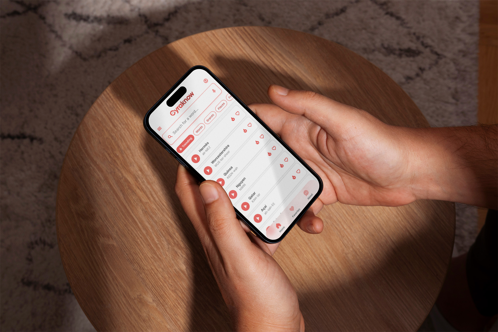 Cyraknow app in use